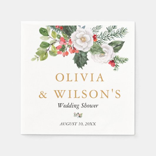 Kerst Winter Bruids Shower Servet (Voorkant)