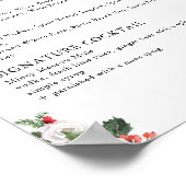 Kerst Winter Bruiloft Bar Menu Poster (Hoek)