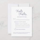 Kerst winter bruiloft bomen kunst antwoord kaart (Achterkant)