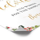 Kerst Winter Bruiloft Borrel Advieskaart Poster (Hoek)