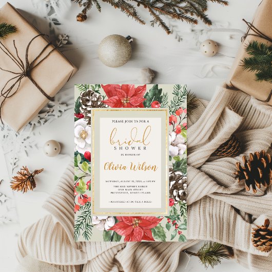 Kerst Winter Bruiloft Borrel Kaart