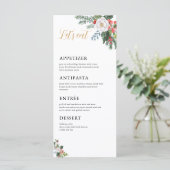 Kerst Winter Bruiloft Borrel Laat Ons Eten Menu (Staand voorkant)