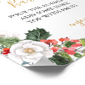 Kerst Winter Bruiloft Borrel Mimosa Bar Bord Poster (Hoek)