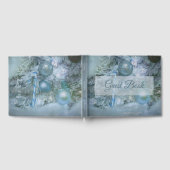 Kerst Winter Bruiloft Decoraties Blauwe Turquoise Gastenboek (Volledig)