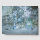 Kerst Winter Bruiloft Decoraties Blauwe Turquoise Gastenboek (Achterkant)