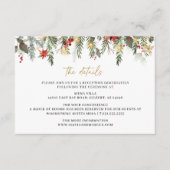 Kerst Winter Bruiloft Details Behuizing Kaart (Voorkant)