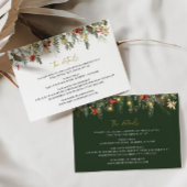 Kerst Winter Bruiloft Details Behuizing Kaart