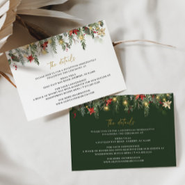 Kerst Winter Bruiloft Details Behuizing Kaart