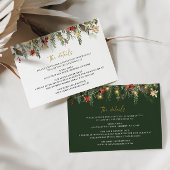 Kerst Winter Bruiloft Details Behuizing Kaart