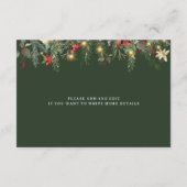 Kerst Winter Bruiloft Details Behuizing Kaart (Achterkant)