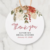 Kerst Winter Bruiloft Feest Bedankjes Labels (Voorkant)