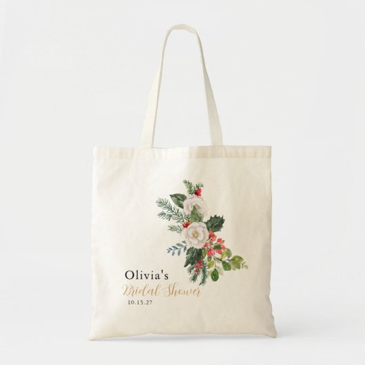 Kerst Winter Bruiloft Feest Tote Bag (Voorkant)