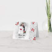 Kerst Winter Bruiloft Foto Bedankt (Voorkant)