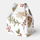 Kerst Winter Bruiloftsborrel Bedankdoosjes (Achterkant)