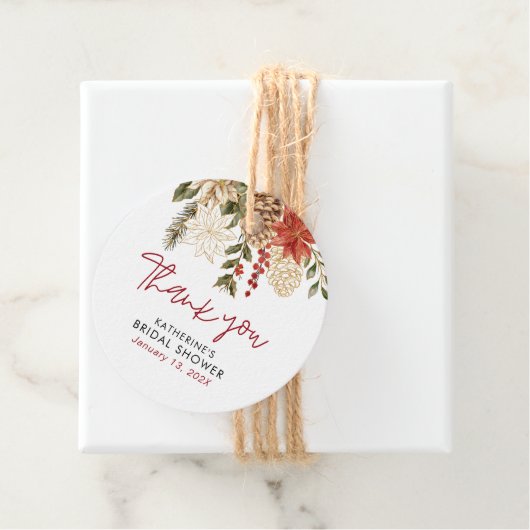 Kerst Winter Bruiloftsfeest  Bedankjes Labels (In situ)