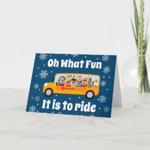 Kerst Winter Bus Driver Aide Dank u Bedankkaart
