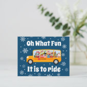 Kerst Winter Buschauffeur Assistent Bedankt Feestdagenkaart (Staand voorkant)