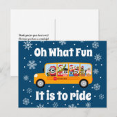 Kerst Winter Buschauffeur Assistent Bedankt Feestdagenkaart (Voorkant / Achterkant)