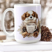 Kerst Winter Cavalier King Charles Dog Large Koffiemok