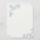 Kerst Winter Chinoiserie Vakantiefeest Kaart (Achterkant)