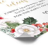 Kerst Winter Datum Nacht Vrijgezellenfeest Sign Poster (Hoek)