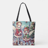 Kerst Winter Fairy Magic Tote Bag (Achterkant)