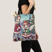 Kerst Winter Fairy Magic Tote Bag (Dichtbij)