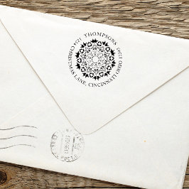 Kerst Winter Familie Retouradres Zelfinktende Stempel