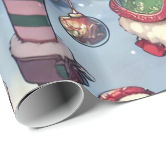 Kerst Winter Feeën Cadeaupapier (Rol Hoek)