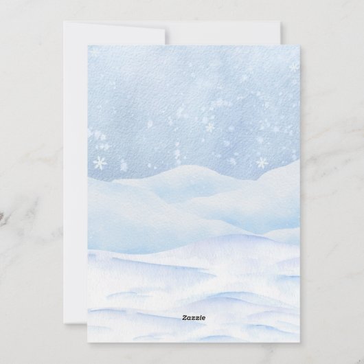 Kerst winter feestdagenkaart (Achterkant)