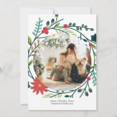 Kerst Winter Foliage Foto Lijst Feestdagenkaart (Voorkant)