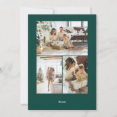 Kerst Winter Foliage Foto Lijst Feestdagenkaart (Achterkant)