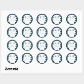 Kerst Winter Gezellig Jongen Twee Draaien Ronde Sticker (Vel)
