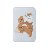 Kerst Winter Goldendoodle Hond Sneeuwman Badmat (Voorkant Verticaal)