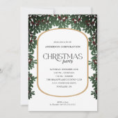 Kerst Winter Greenery Zakelijk Kerstfeest Kaart (Voorkant)