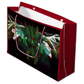 Kerst Winter Groen Man Groot Cadeauzakje (Voorkant Gekanteld)