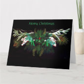 Kerst Winter Groen Man Kaart (Voorkant)