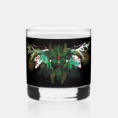 Kerst Winter Groen Man Whisky Glas (Achterkant)