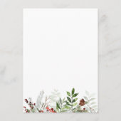 Kerst winter groenblijvende bruiloft menu (Achterkant)