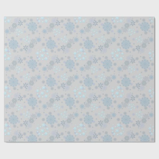 Kerst Winter Hanukka Sneeuwvlok ontwerp Cadeaupapier (Vlak)