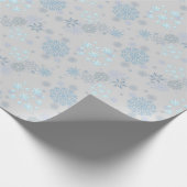 Kerst Winter Hanukka Sneeuwvlok ontwerp Cadeaupapier (Hoek)