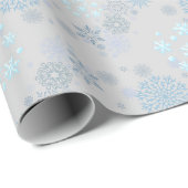 Kerst Winter Hanukka Sneeuwvlok ontwerp Cadeaupapier (Rol Hoek)
