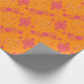 Kerst Winter Hanukkah Sneeuwvlok ontwerp Cadeaupapier (Hoek)