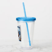 Kerst/Winter Herten Lodge Acryl Drinkbeker (Links)