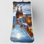 Kerst/Winter Herten Lodge Golfheadcover (Draai 90)