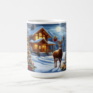 Kerst/Winter Herten Lodge Koffiemok