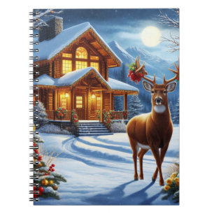 Kerst/Winter Herten Lodge Notitieboek