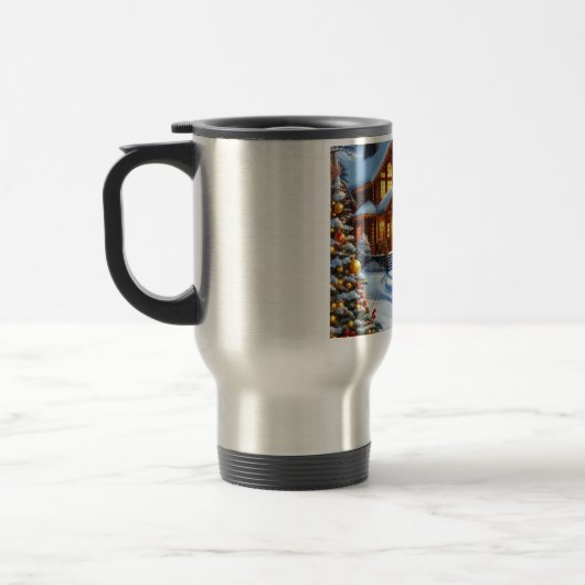 Kerst/Winter Herten Lodge Reisbeker (Links)