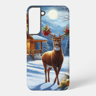Kerst/Winter Herten Lodge Samsung Galaxy Hoesje