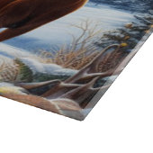 Kerst/Winter Herten Lodge Snijplank (Hoek)